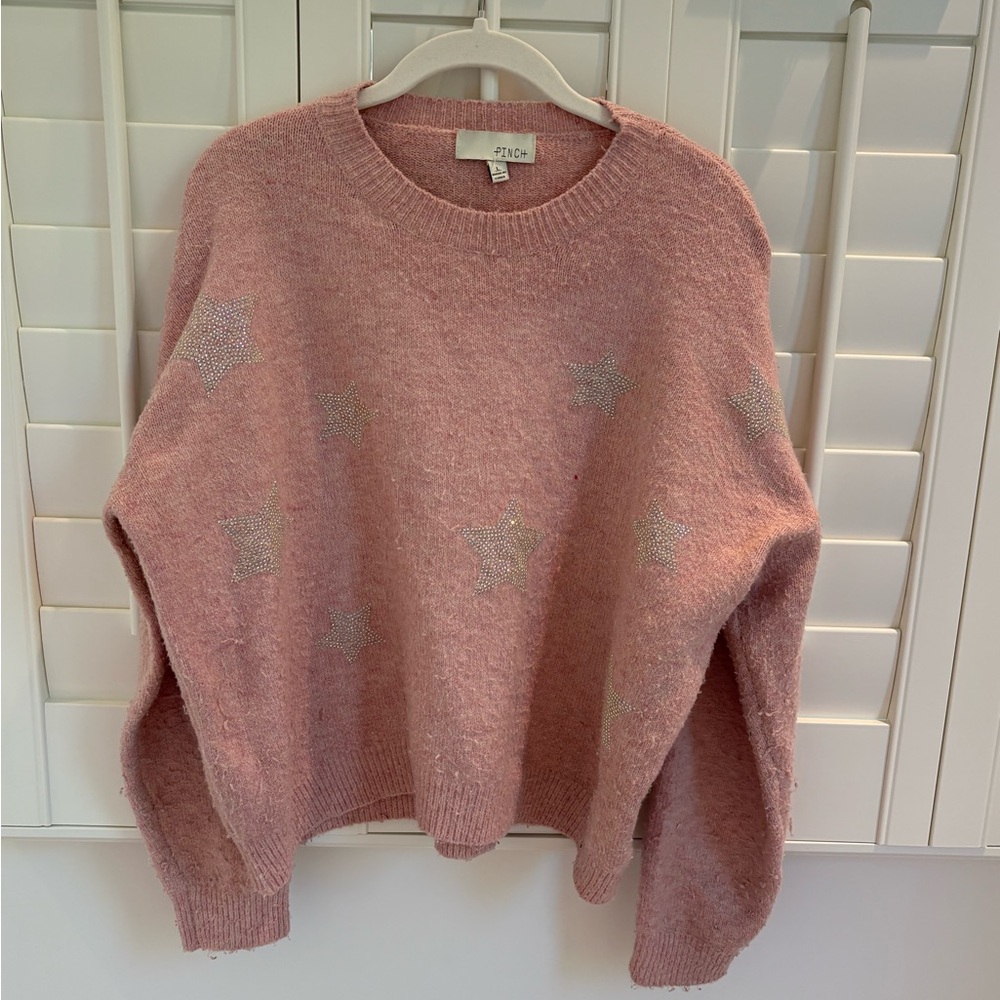 Pinch Chic Pink Star Sweater